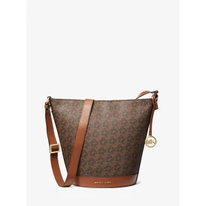MICHAEL KORS Townsend Medium Empire Signature Logo Messenger Bucket Bag