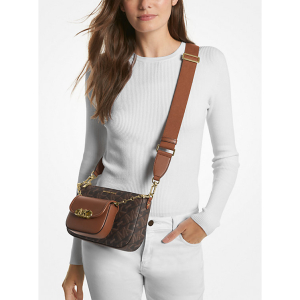 MICHAEL KORS Parker Large Empire Signature Logo 2-in-1 Crossbody Bag - Image 4