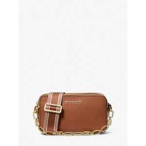 MIMCHAEL KORS Jet Set Small Pebbled Leather Double Zip Camera Bag