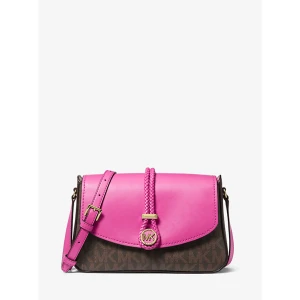 MICHAEL KORS Lea Medium Signature Logo Messenger Bag