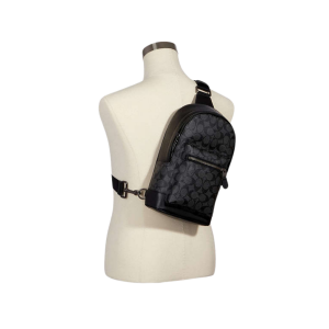 COACH West Pack In Signature Canvas With Varsity Stripe - Image 3