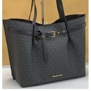 Alternative view of Michael Kors Emilia Extra-Large East-West Zip Pocket Tote Bag - Charcoal Gray - Size Extra-Large
