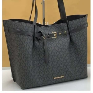 Alternative view of Michael Kors Emilia Extra-Large East-West Zip Pocket Tote Bag - Charcoal Gray - Size Extra-Large