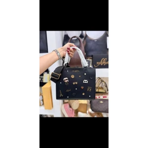 Karl Lagerfeld Paris Embellished Black Tote Bag - Black