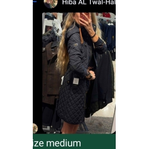 Alternative view of Fashion Brand Quilted Hooded Jacket - Navy Blue - Size medium