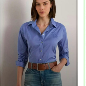 Ralph Lauren Relaxed Fit Cotton Shirt - Light Blue - Size XL