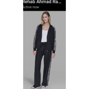 KARL LAGERFELD PARIS LOGO SWEATER PANT - Black - Size medium