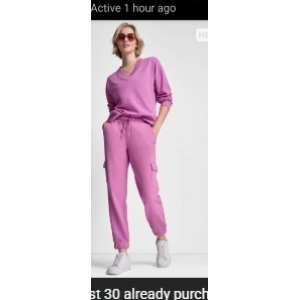 DKNY Cargo Jogger Pants - Pink - Size XL