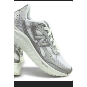 New Balance Fresh Foam Running Shoes - White and Light Gray with Cream Sole - Size 7.5 US