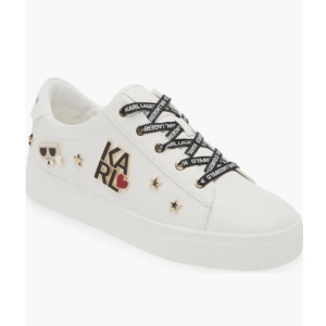 KARL LAGERFELD PARIS Cammy Sneaker (Women) size 10 US Brt White