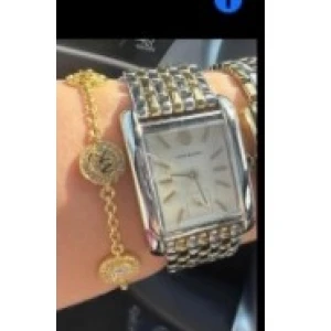 Tory Burch Two-tone Rectangular Watch and Charm Bracelet Set - Two-tone (Silver/Gold) and Gold