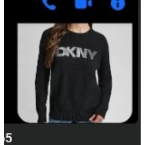 DKNY Logo Sweater - Black - Size L