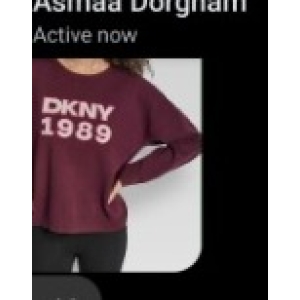 Sweater with 'DKNY 1989' text - Burgundy - Size XS