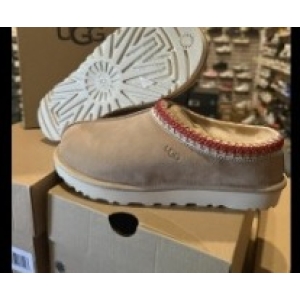 UGG Slipper - Tan with Red and White Trim