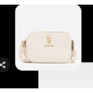 U.S. Polo Assn. CLASSIC ZIP METALLIC CROSSBODY BAG - Champagne