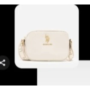 U.S. Polo Assn. CLASSIC ZIP METALLIC CROSSBODY BAG - Champagne