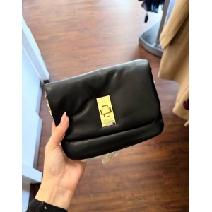 Tommy Hilfiger Black Jet Crossbody Bag Gold Logo