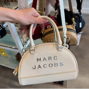 Marc Jacobs Beige mini Hand Bag Silver Strip