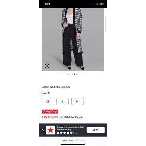 Karl Lagerfeld Woman Duster Long Carigan Size M