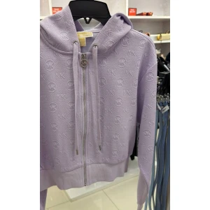 Michael Kors Monogram Zip-up Hoodie - Lavender - Size Large