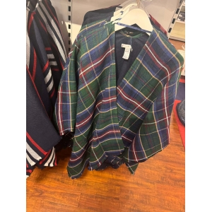 Unknown Plaid Wrap - Multi-color Plaid (Green, Blue, Red)
