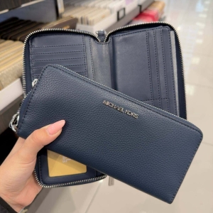 Michael Kors Zip-Around Continental Wallet - Navy Blue