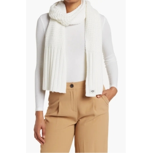 UGG Textured Knit Scarf - Cream