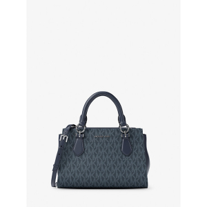 Michael Kors Marilyn Small Signature Logo Messenger Bag - Navy Blue