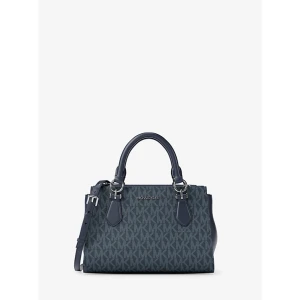 Michael Kors Marilyn Small Signature Logo Messenger Bag - Navy Blue