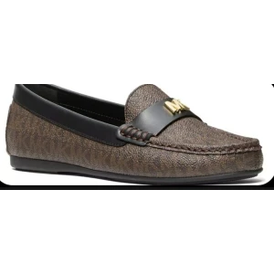 Michael Kors Melanie Moccasin Loafers - Brown Monogram - Size 8.5 US
