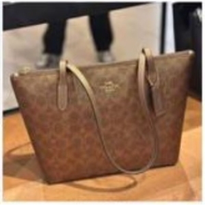 Coach Monogram Tote Bag - Tan