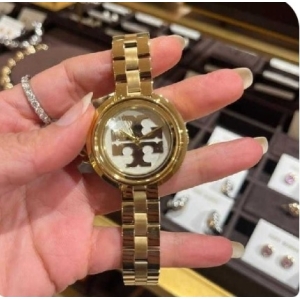 Tory Burch Gold-tone Watch with Logo Face - Gold