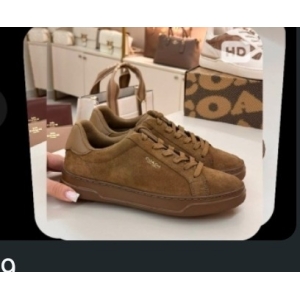 Coach High-Line Sneaker - Brown Suede - Size 5.5