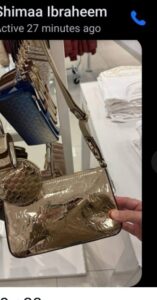 Michael Kors Metallic Embossed Logo Shoulder Bag with Pouch and Charm - Metallic Gold