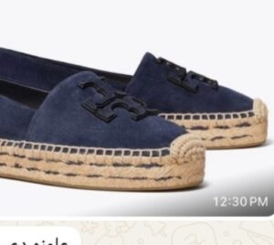 Tory Burch Espadrille Flats - Navy Blue - Size 8