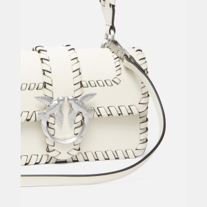 Pinko Leather Mini Love Bag - Creamy-White - Image 4