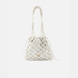 Pinko Small shoulder bag with micro rhinestones - Silver