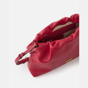 Pinko Small lather shoulder bag with drawstring - Red - Image 5