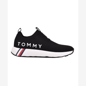 Tommy Hilfiger Aliah Knit Sporty Slip-On Sneakers - Black - Image 3