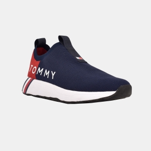 Tommy Hilfiger Aliah Knit Sporty Slip-On Sneakers - Navy