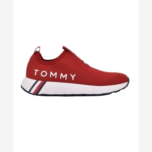 Tommy Hilfiger Aliah Knit Sporty Slip-On Sneakers - Red - Image 3
