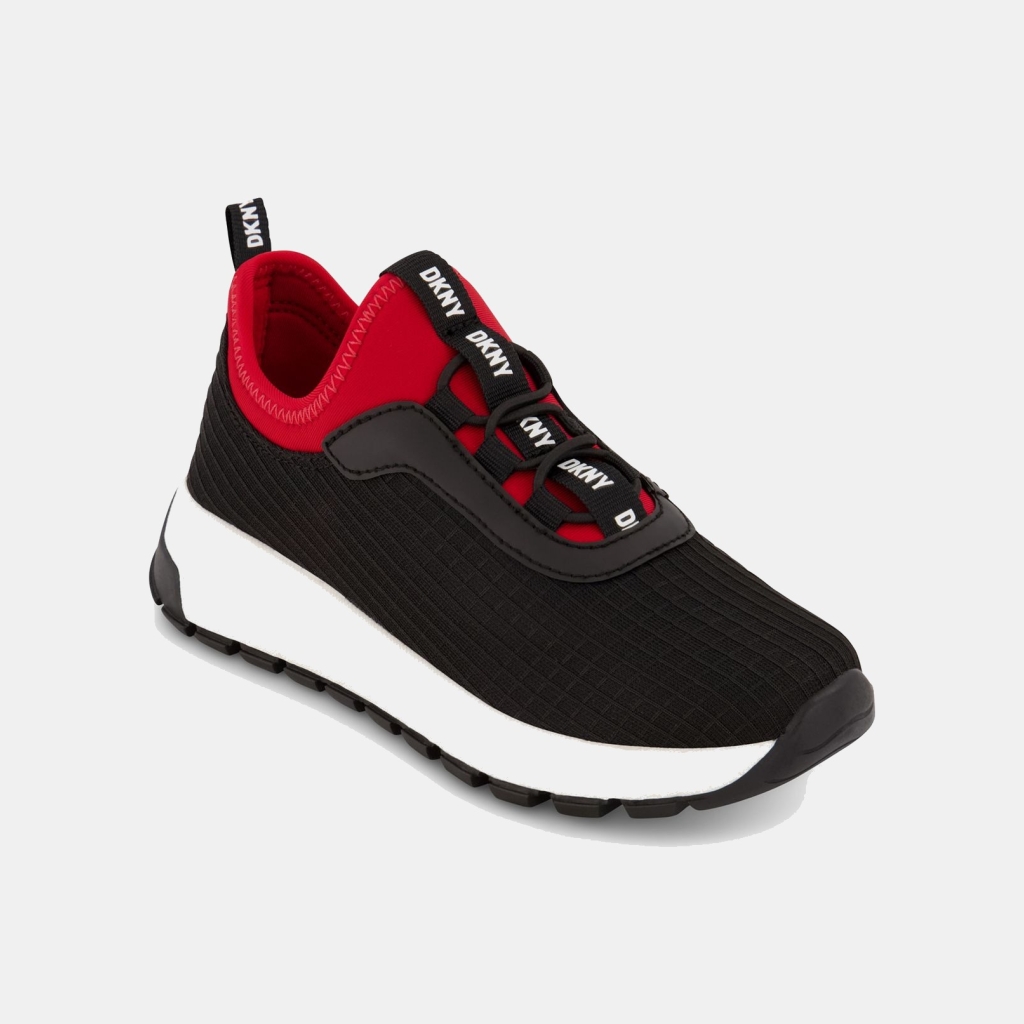 DKNY Little Boys Dillan Lightweight Elastic Lace Up Sneakers