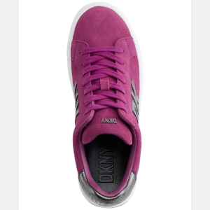 DKNY Women's Abeni Lace Up Low Top Sneakers - Berry - Image 5