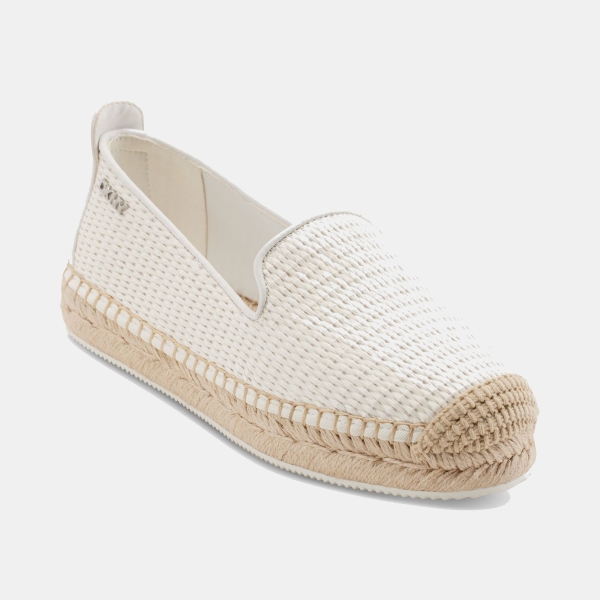 DKNY Women's Mallandra Slip-On Espadrille Flats - White