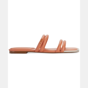 DKNY Women's Dee Strappy Slip-On Flat Sandals - Terracota - Image 3
