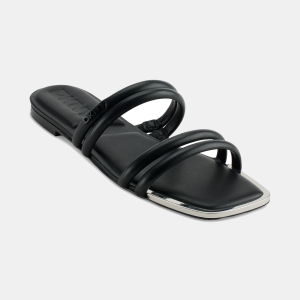 DKNY Women's Dee Strappy Slide Sandals - Black