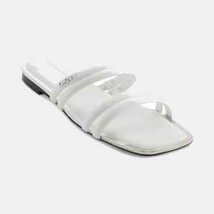 DKNY Women's Dee Strappy Slide Sandals - Brt White