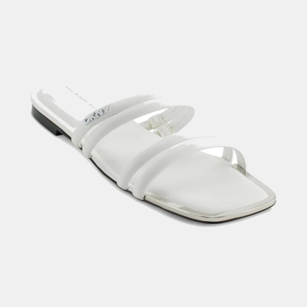 DKNY Women's Dee Strappy Slide Sandals - Brt White