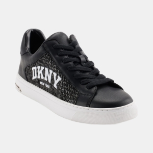 DKNY Women's Abeni Arch Raffia Logo Low-Top Sneakers - Black