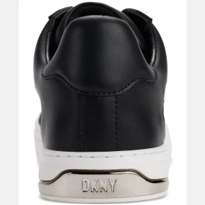 DKNY Women's Abeni Arch Raffia Logo Low-Top Sneakers - Black - Image 4